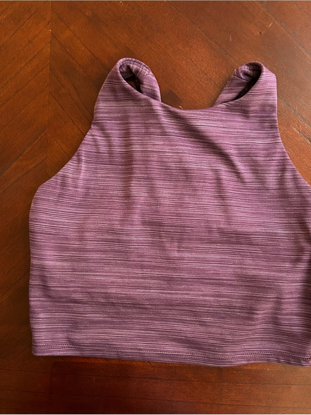 Athleta Lavender Striped Racerback Sports Bra size S - Picture 2 of 7